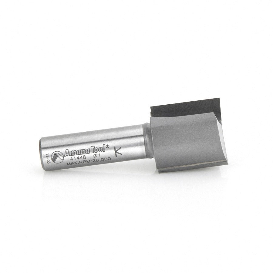 Amana 41448 Carbide Tipped Straight Plunge High Production 1" Dia x 1" x 1/2" Shank