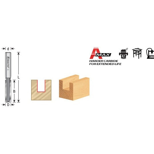Amana 45210-55 Pack Carbide Tipped Straight Plunge High Production 1/4"Dia x 1" x 1/4" Shank