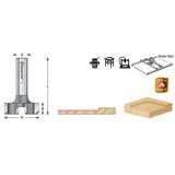 Amana 45526 Carbide Tipped Spoilboard Surfacing, Rabbeting, Flycutter, Slab Leveler, Surface Planer & Flattening 1-1/2" Dia x 1/2" x 1/2" Shank Router Bit
