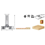 Amana 45527 arbide Tipped Spoilboard Surfacing, Rabbeting, Flycutter, Slab Leveler, Surface Planer & Flattening 2" Dia x 1/2" x 1/2" Shank Router Bit