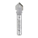 Amana 45700 Carbide Tipped V-Groove 90 Deg x 3/8" Dia x 3/16" x 1/4" Shank