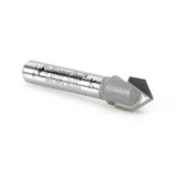 Amana 45700 Carbide Tipped V-Groove 90 Deg x 3/8" Dia x 3/16" x 1/4" Shank