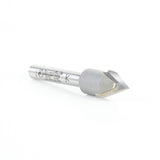 Amana 45707 Carbide Tipped "Zero Point" V-Groove 60 Deg x 1/2" Dia x 13/32" x 1/4" Shank