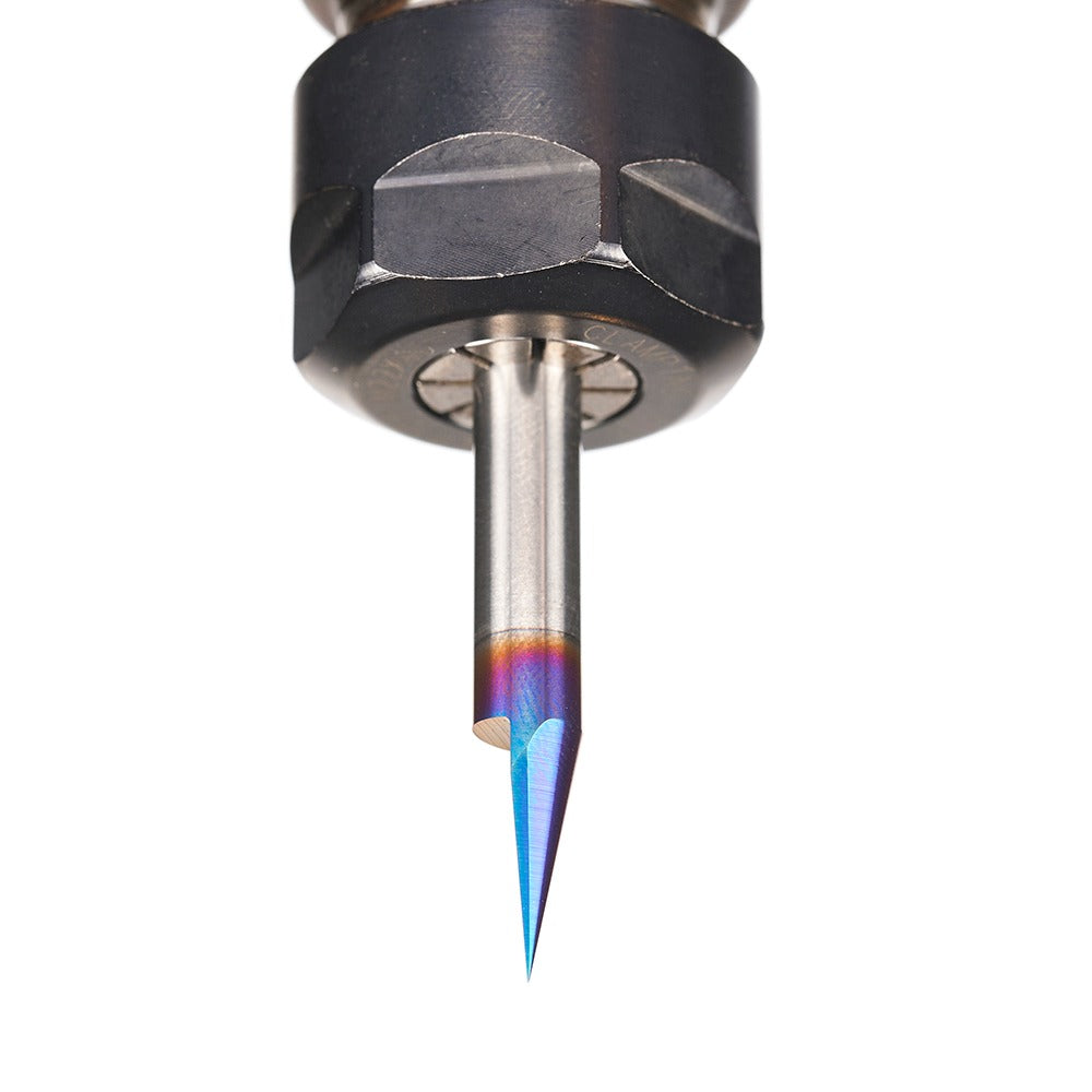 Amana 45771-K Solid Carbide 30 Degree Engraving 0.005 Tip Width x 1/4" Shank Signmaking Spektra™ Extreme Tool Life Coated Router Bit