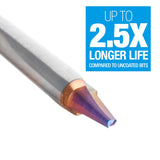 Amana 45780-K Solid Carbide V Groove Engraving 15 Deg x 3/16" Dia x 1/2" x 1/4" Shank Spektra™ Extreme Tool Life Coated Router Bit