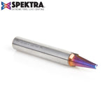 Amana 45780-K Solid Carbide V Groove Engraving 15 Deg x 3/16" Dia x 1/2" x 1/4" Shank Spektra™ Extreme Tool Life Coated Router Bit
