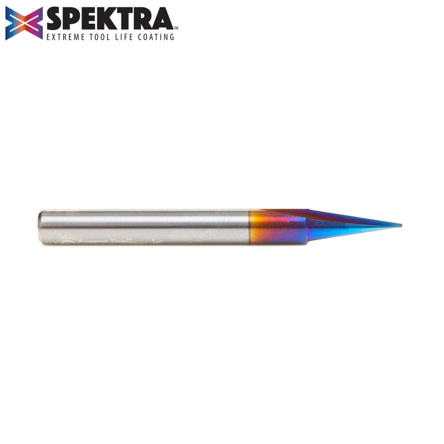 Amana 45783-K Solid Carbide Carving Liner 18 Deg x 1/4" Dia x 5/8" x 1/4" Shank x 1-Flute Spektra™ Extreme Tool Life Coated Router Bit