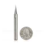 Amana 45783 Solid Carbide Carving Liner 18 Deg x 1/4" Dia x 5/8" x 1/4" Inch Shank x 1-Flute