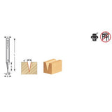 Amana 45783 Solid Carbide Carving Liner 18 Deg x 1/4" Dia x 5/8" x 1/4" Inch Shank x 1-Flute