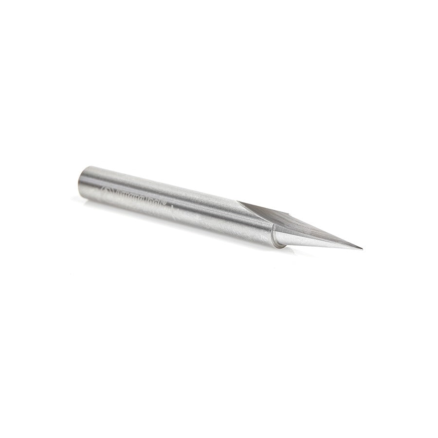 Amana 45783 Solid Carbide Carving Liner 18 Deg x 1/4" Dia x 5/8" x 1/4" Inch Shank x 1-Flute
