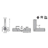 Amana 45792 Carbide Tipped Double Edge Folding V-Groove 90 Deg x 0.090 Inch Tip Width x 1/2" Dia x 13/64" x 1/4" Shank
