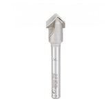 Amana 45792 Carbide Tipped Double Edge Folding V-Groove 90 Deg x 0.090 Inch Tip Width x 1/2" Dia x 13/64" x 1/4" Shank