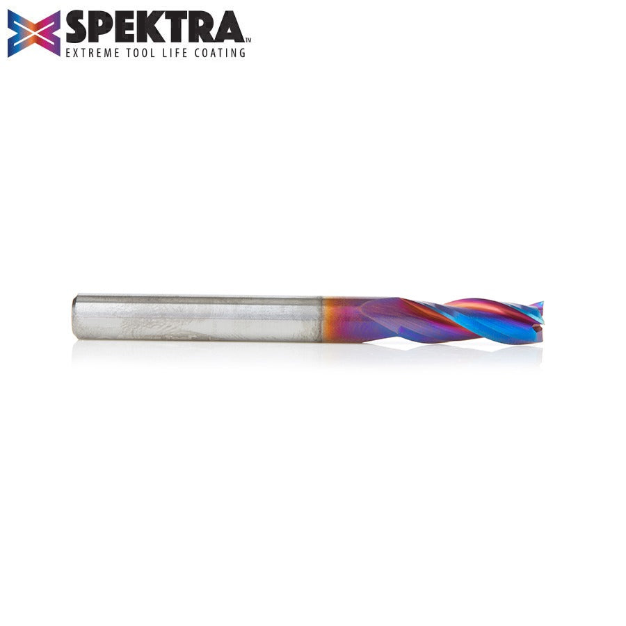 Amana 46094-K Solid Carbide Up-Cut Spiral 1/4" Dia x 3/4" x 1/4" Shank x 2-1/2" Long Composite, Fiberglass & Phenolic Cutting Spektra™ Extreme Tool Life Coated Router Bit