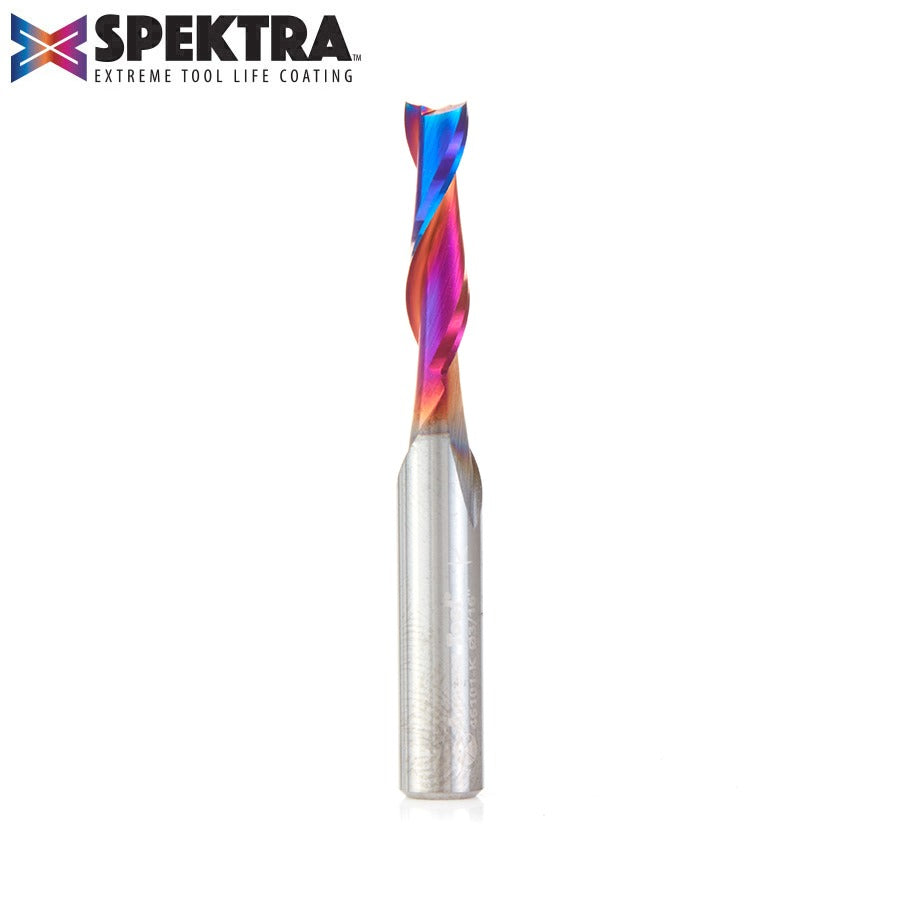 Amana 46101-K Solid Carbide Spektra™ Extreme Tool Life Coated Spiral Plunge 3/16" Dia x 3/4" x 1/4" Shank Up-Cut