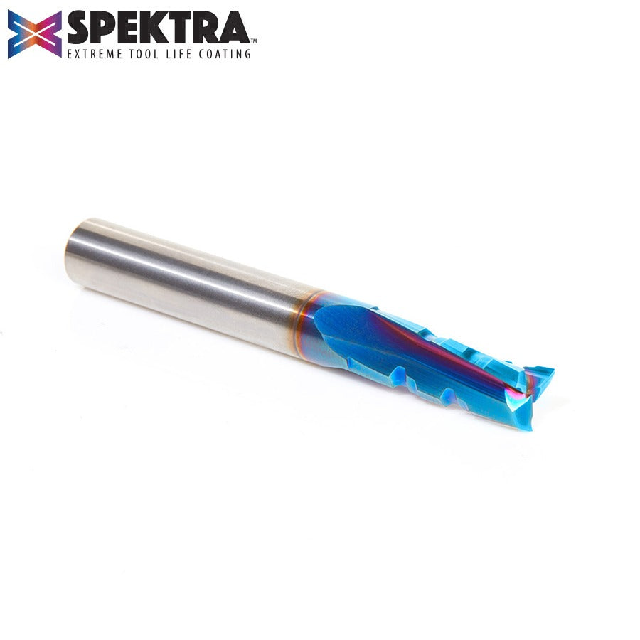 Amana 46151-K Solid Carbide CNC Spektra™ Extreme Tool Life Coated Spiral Phenolic, Resin and Composite with Chipbreaker 3/8" Dia x 1" x 3/8" Shank x 3" Long Slow Helix Up-Cut Router Bit