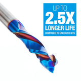 Amana 46199-K CNC Solid Carbide Spektra™ Extreme Tool Life Coated Compression Spiral 1/2" Dia x 2" x 1/2" Shank