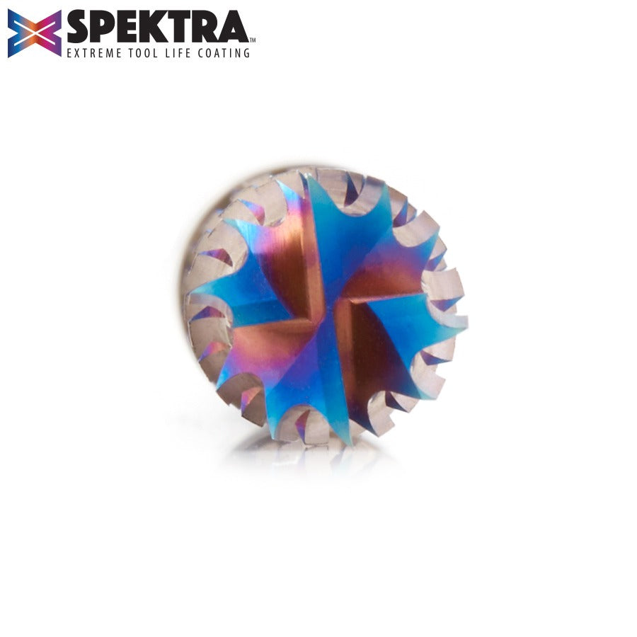Amana 46264-K Solid Carbide CNC Spektra™ Extreme Tool Life Coated Spiral Carbon Graphite & Carbon Fiber Panel Cutting 1/4" Dia x 3/4" x 1/4" Shank x 3" Long Down-Cut Router Bit