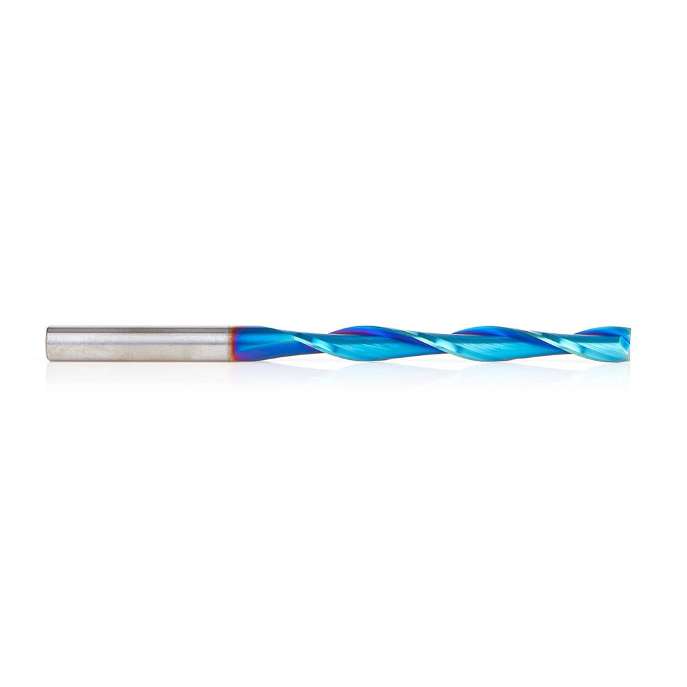 Amana 46272-K Solid Carbide CNC Spektra™ Extreme Tool Life Coated Foam Up-Cut Cutting Square End Spiral 1/4" Dia x 2-1/4" x 1/4" Shank x 4" Long Router Bit