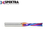 Amana 46348-K Solid Carbide Spektra™ Extreme Tool Life Coated Spiral Plunge for Solid Wood 1/4" Dia x 1" x 1/4" Shank Down-Cut
