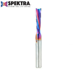 Amana 46348-K Solid Carbide Spektra™ Extreme Tool Life Coated Spiral Plunge for Solid Wood 1/4" Dia x 1" x 1/4" Shank Down-Cut