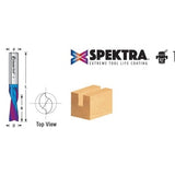 Amana 46348-K Solid Carbide Spektra™ Extreme Tool Life Coated Spiral Plunge for Solid Wood 1/4" Dia x 1" x 1/4" Shank Down-Cut