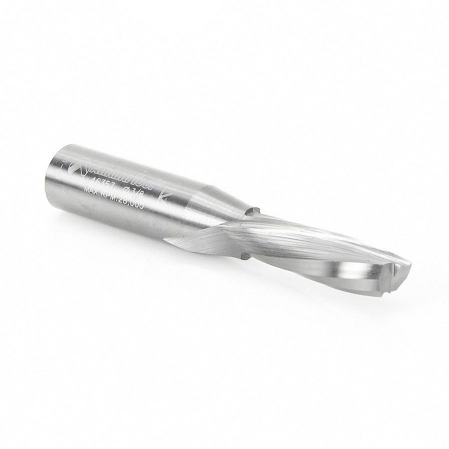Amana 46357 Solid Carbide Spiral Plunge for Solid Wood 3/8" Dia x 1-1/4" x 1/2" Shank Down-Cut