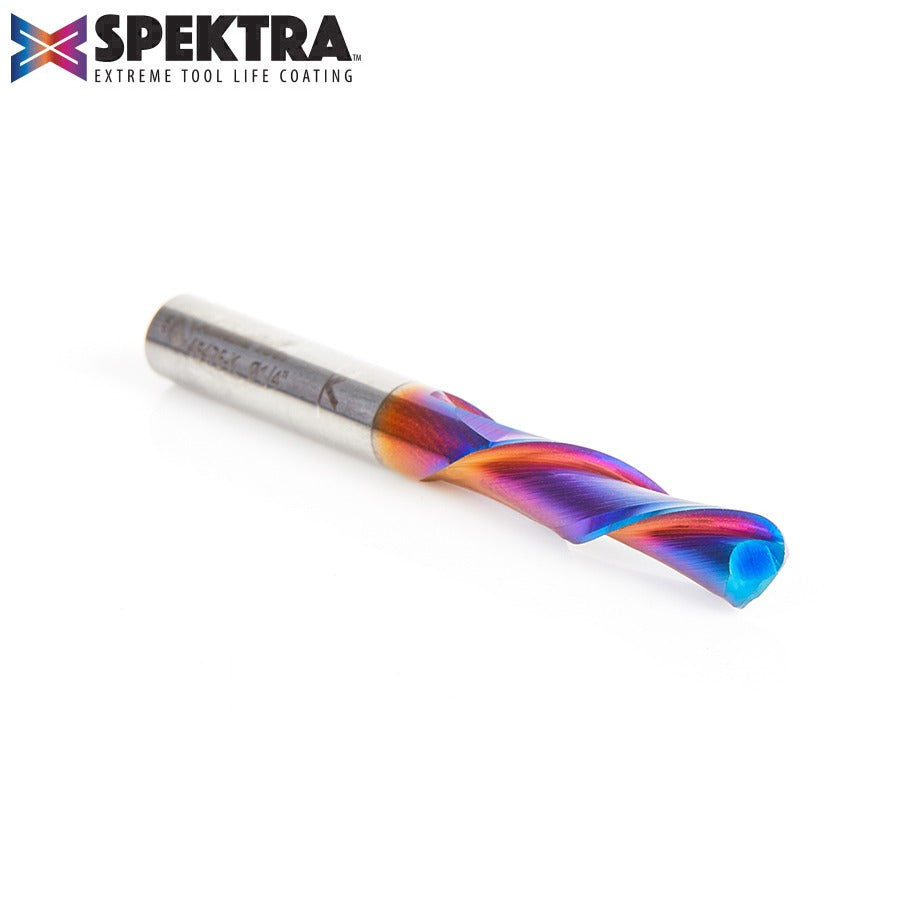 Amana 46476-K Solid Carbide Spektra™ Extreme Tool Life Coated Down-Cut Ball Nose Spiral 1/4" Dia x 1" x 1/4" Shank Router Bit