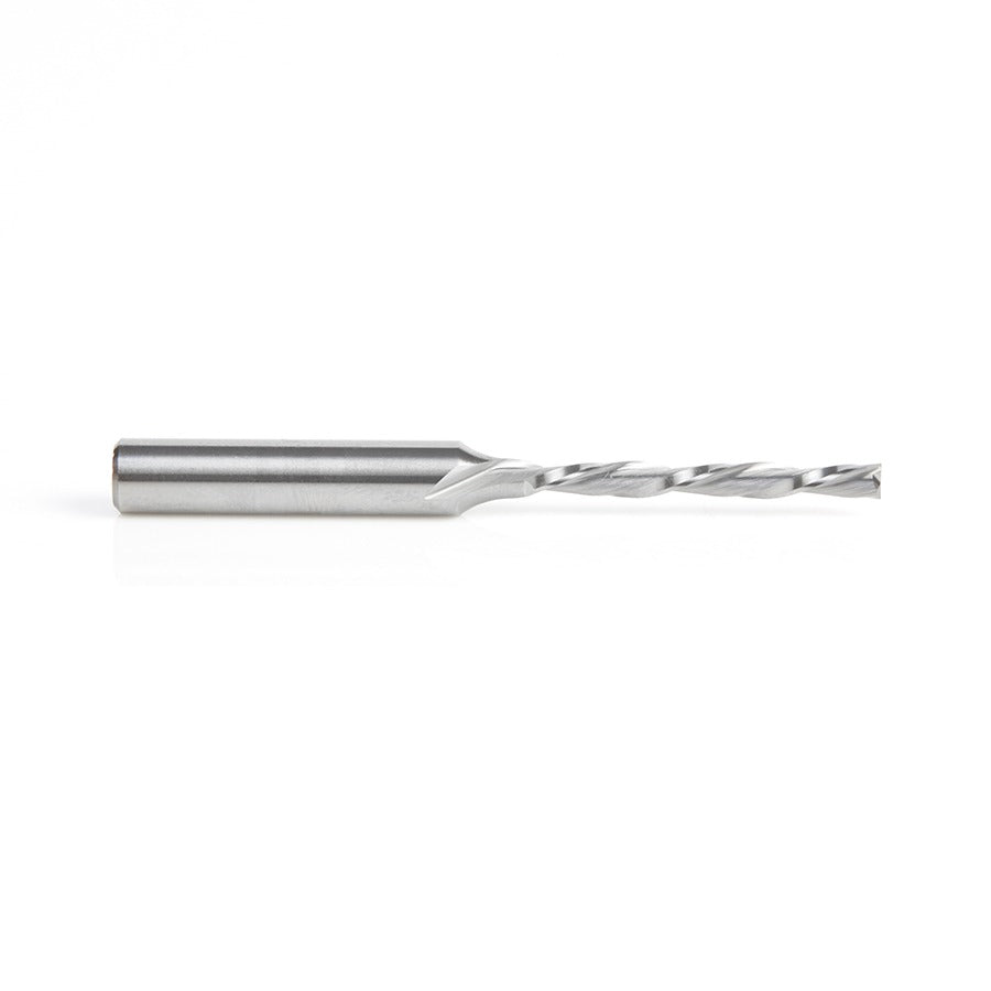 Amana 46564 Solid Carbide CNC Foam Cutting Down-Cut Square End Spiral 1/8" Dia x 1-1/8" x 1/4" Shank x 2-1/2" Long Router Bit