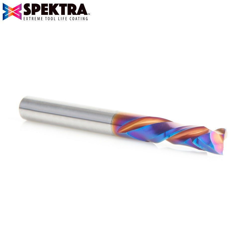 Amana 46700-K CNC Solid Carbide Spektra™ Extreme Tool Life Coated Compression Spiral 1/4" Dia x 7/8" x 1/4" Shank for Baltic Birch Plywood