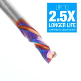 Amana 46700-K CNC Solid Carbide Spektra™ Extreme Tool Life Coated Compression Spiral 1/4" Dia x 7/8" x 1/4" Shank for Baltic Birch Plywood