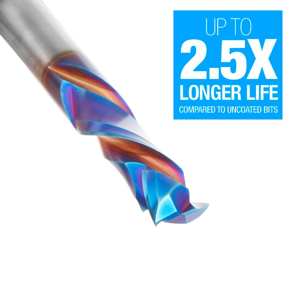 Amana 46704-K CNC Solid Carbide Spektra™ Extreme Tool Life Coated Compression Spiral 3/8" Dia x 1-1/4" x 3/8" Shank for Baltic Birch Plywood