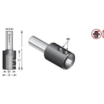 Amana 47636 10mm Shank Dowel Drill/Boring Bit Adapter for CNC Standard Collet/Tool Holder