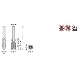 Amana 47648 1/4" Shank CNC Extension Adapter for 1/8" Shank Router Bits