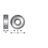 Amana 47754 Metric Steel Ball Bearing Guide 1" Overall Dia x 15mm Inner Dia x 7/32" Height