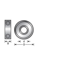 Amana 47754 Metric Steel Ball Bearing Guide 1" Overall Dia x 15mm Inner Dia x 7/32" Height