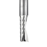 Amana 51378 Solid Carbide CNC Spiral 'O' Single Flute, Aluminum Cutting 3/8" Dia x 1" x 3/8" Shank x 3" Long Up-Cut Router Bit
