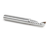 Amana 51378 Solid Carbide CNC Spiral 'O' Single Flute, Aluminum Cutting 3/8" Dia x 1" x 3/8" Shank x 3" Long Up-Cut Router Bit