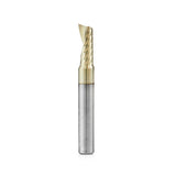 Amana 51402-Z Solid Carbide CNC Spiral 'O' Flute, Aluminum Cutting 1/4" Dia x 5/8" x 1/4" Shank Up-Cut ZrN Coated Router Bit