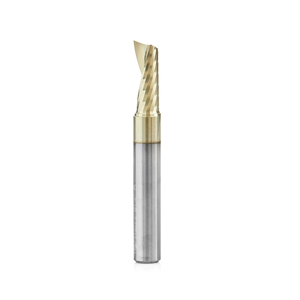 Amana 51402-Z Solid Carbide CNC Spiral 'O' Flute, Aluminum Cutting 1/4" Dia x 5/8" x 1/4" Shank Up-Cut ZrN Coated Router Bit