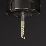 Amana 51402-Z Solid Carbide CNC Spiral 'O' Flute, Aluminum Cutting 1/4" Dia x 5/8" x 1/4" Shank Up-Cut ZrN Coated Router Bit