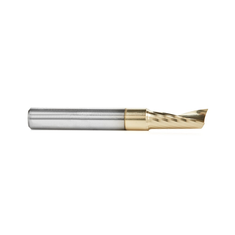 Amana 51402-Z Solid Carbide CNC Spiral 'O' Flute, Aluminum Cutting 1/4" Dia x 5/8" x 1/4" Shank Up-Cut ZrN Coated Router Bit