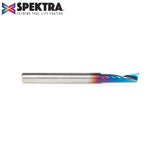 Amana 51412-K Solid Carbide CNC Spektra™ Extreme Tool Life Coated Spiral 'O' Single Flute, Plastic Cutting 3/16" Dia x 5/8" x 3/16" Shank x 2" Long Up-Cut Router Bit