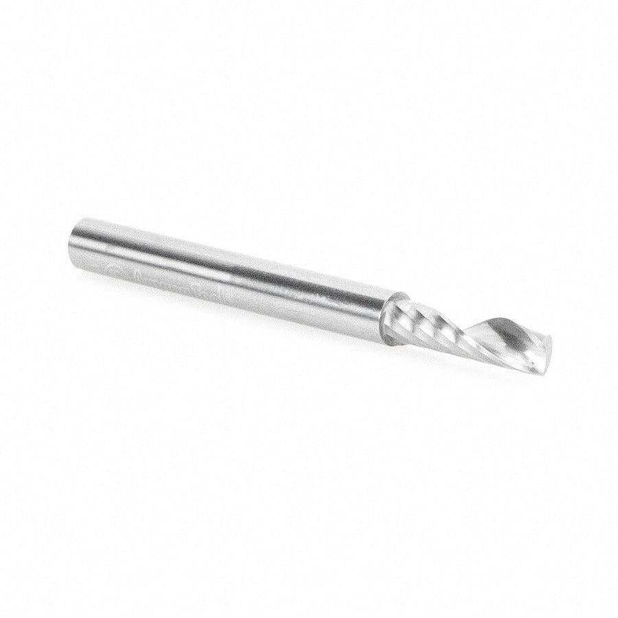 Amana 51412 Solid Carbide CNC Spiral 'O' Flute, Plastic Cutting 3/16" Dia x 5/8" x 3/16" Shank Up-Cut Router Bit