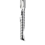 Amana 51413 Solid Carbide CNC Spiral 'O' Single Flute, Plastic Cutting 1/4" Dia x 1-1/2" x 1/4" Shank x 3" Long Up-Cut Router Bit