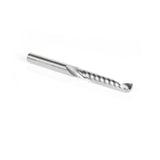 Amana 51413 Solid Carbide CNC Spiral 'O' Single Flute, Plastic Cutting 1/4" Dia x 1-1/2" x 1/4" Shank x 3" Long Up-Cut Router Bit