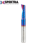 Amana 51414-K Solid Carbide CNC Spektra™ Extreme Tool Life Coated Spiral 'O' Flute, Plastic Cutting 3/8" Dia x 1-1/8" x 3/8" Shank Up-Cut Router Bit