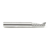 Amana 51419 Solid Carbide CNC Spiral 'O' Single Flute, Plastic Cutting 1/4" Dia x 5/8" x 1/4" Shank x 2" Long Up-Cut Router Bit