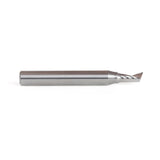 Amana 51449 Solid Carbide CNC Spiral 'O' Single Flute, Plastic Cutting 3/16" Dia x 3/8" x 1/4" Shank x 2" Long Up-Cut Router Bit