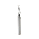 Amana 51458 Solid Carbide CNC Spiral 'O' Single Flute, Aluminum Cutting 1/4" Dia x 7/8" x 1/4" Shank x 2-1/2" Long Up-Cut Router Bit