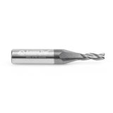 Amana 51460 CNC Solid Carbide Spiral for Steel & Stainless Steel with AlTiN Coating 3-Flute x 1/8" Dia x 3/8" x 1/4" Shank x 1-1/2" Long Up-Cut Router Bit / 45º Corner Chamfer End Mill